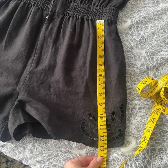 Intermix Black Lace Detail Short Romper Size 4 - Picture 8 of 9